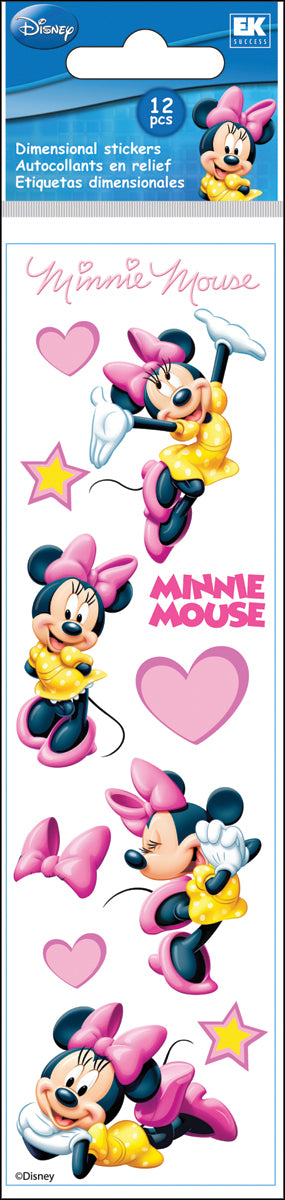 Sticko Disney Slims Dimensional Stickers - Minnie Hearts