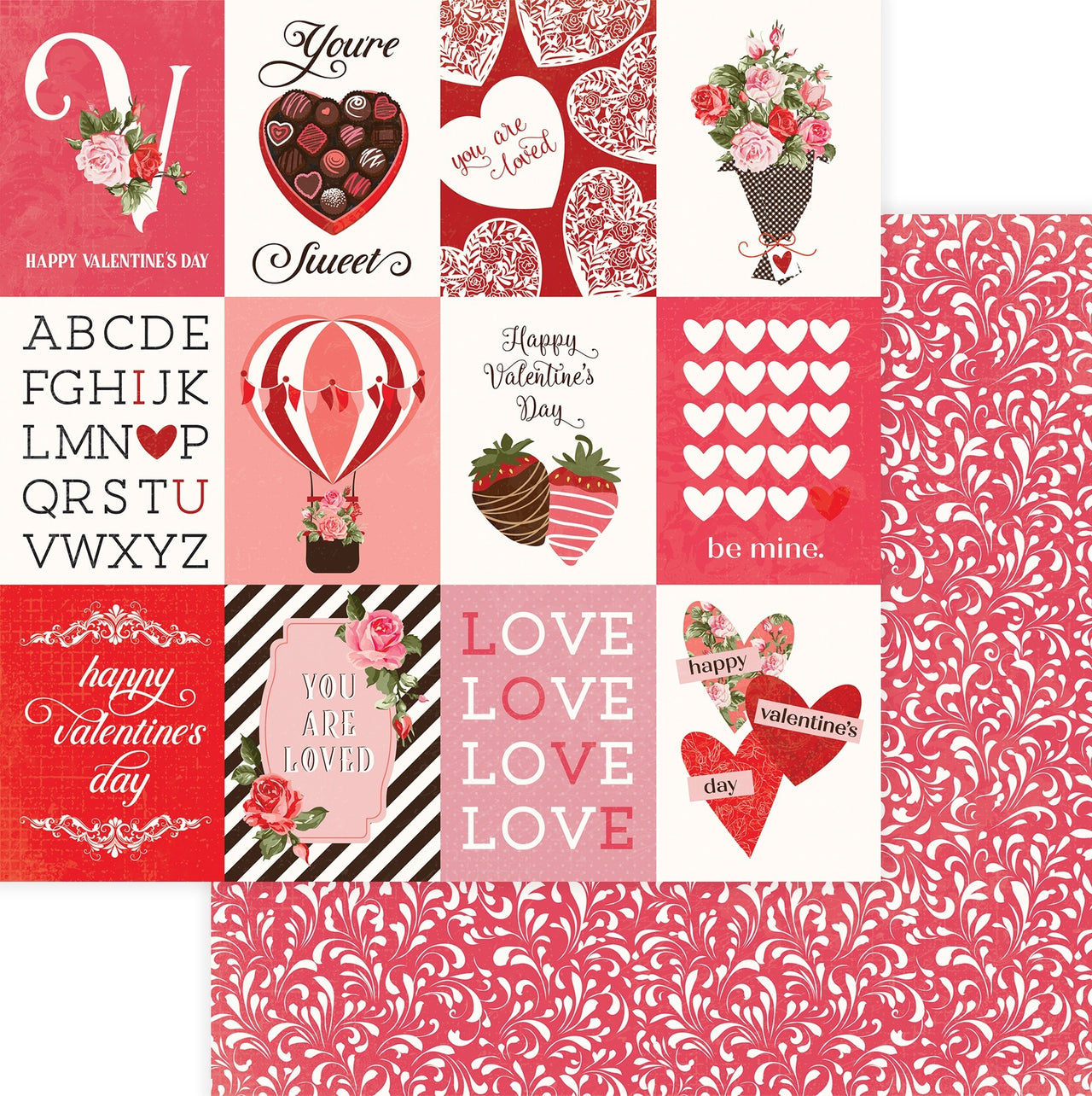 Photoplay Paper Be Mine Double-Sided Cardstock 12"X12" 25/Pkg - You're Sweet