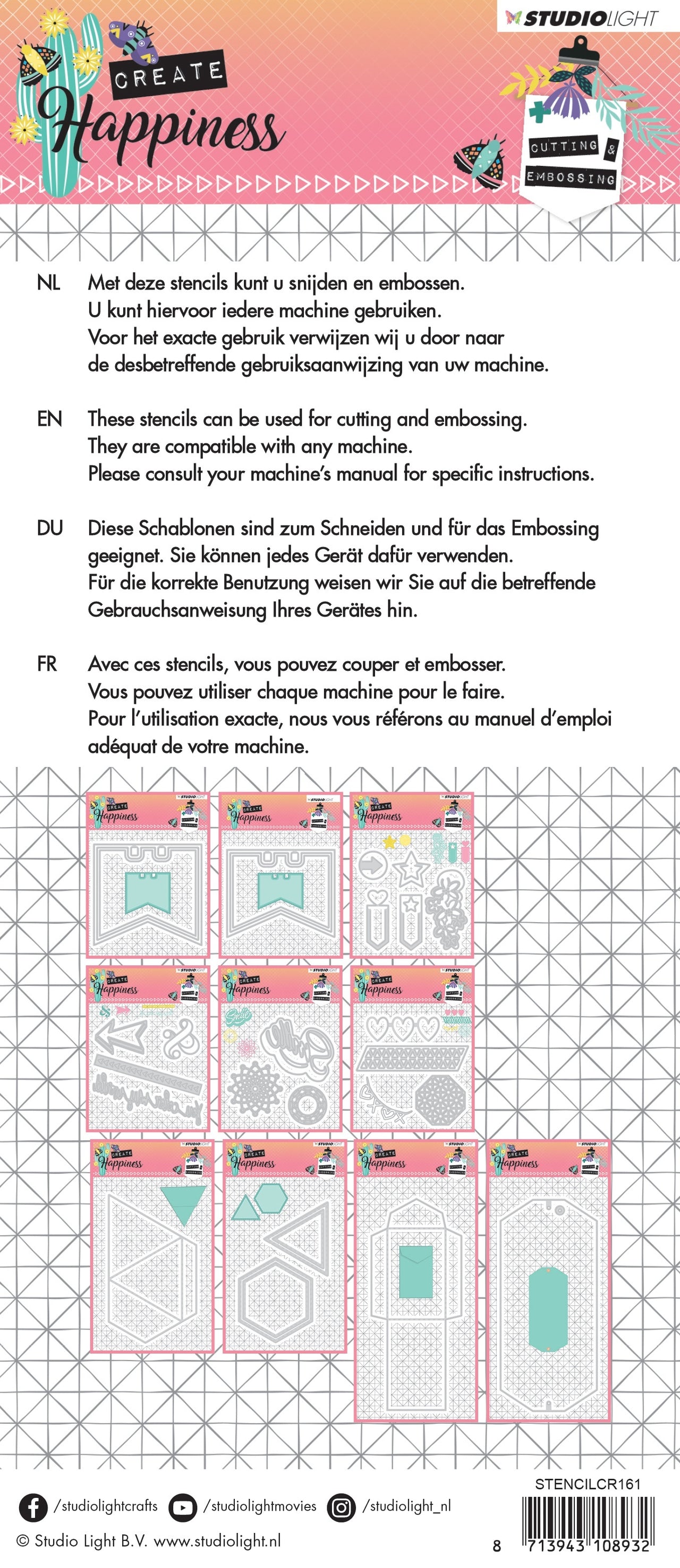 Studio Light Create Happiness Cutting & Embossing Die - NR. 161