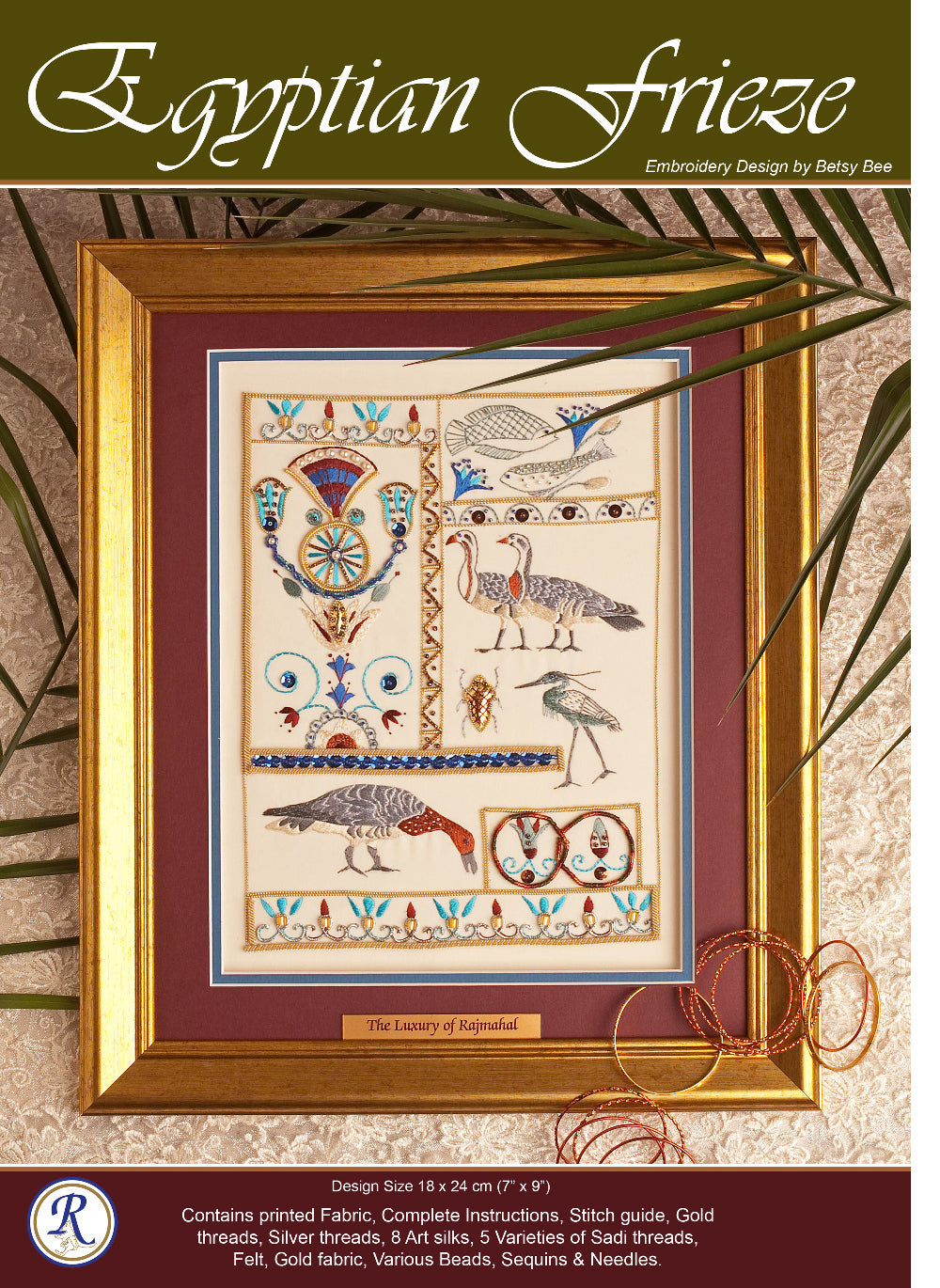 Rajmahal Egyptian Frieze Printed Embroidery Kit