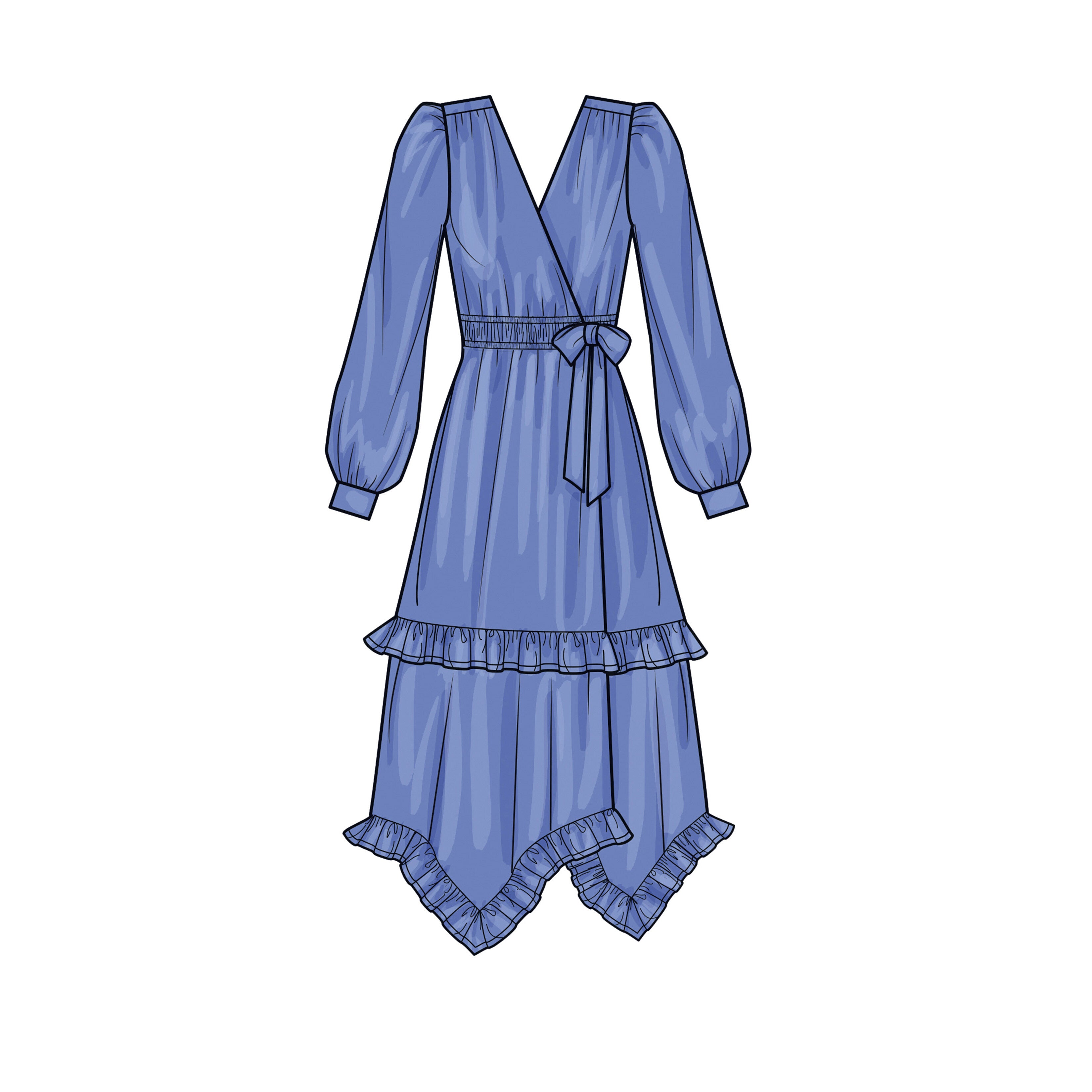 Simplicity Misses' Midi Wrap Dress S9639 - Sewing Pattern