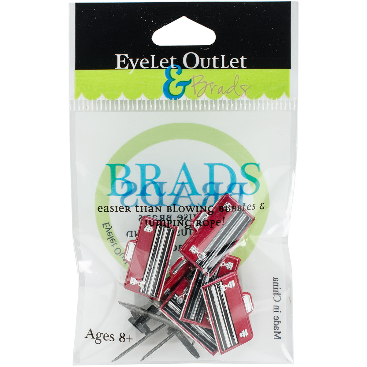 Eyelet Outlet Shape Brads 12/Pkg - Tool Box & Nails
