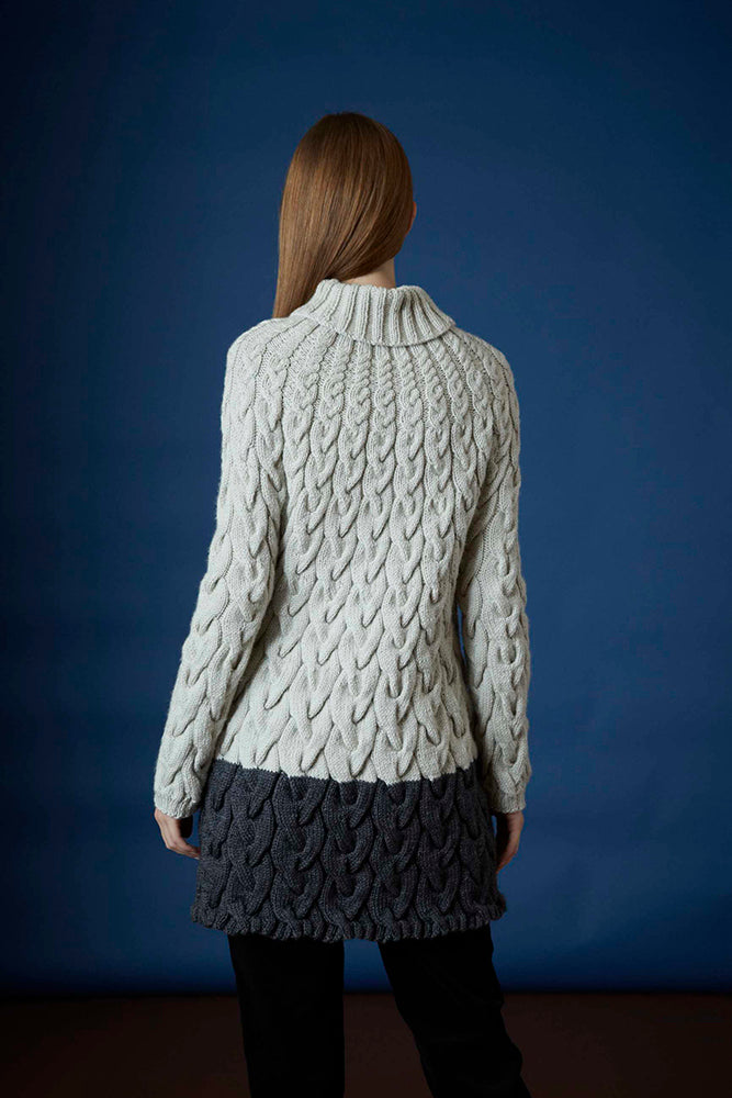 Gudrun Sweater - Knitting Pattern For Women in Debbie Bliss Cashmerino Aran