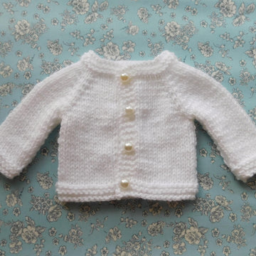 Tiny Topaz Premature Baby Cardigan and Hat