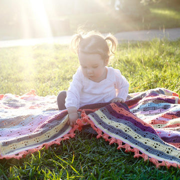 Citrus Snowflakes Baby Blanket