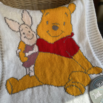 Pooh and Piglet baby blanket