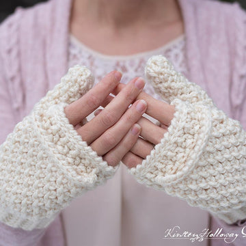 Double Seed Stitch Convertible Mittens