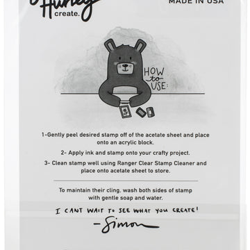 Ranger Simon Hurley create. Cling Stamps 6"X9" - Surf's Up