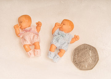 1/12th scale miniature baby romper and booties
