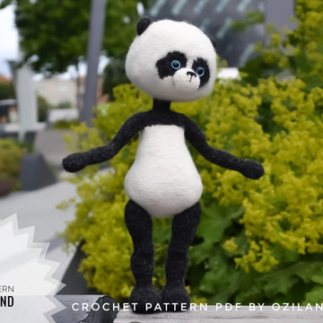 Crochet Pattern Basi the Panda Amigurumi toy
