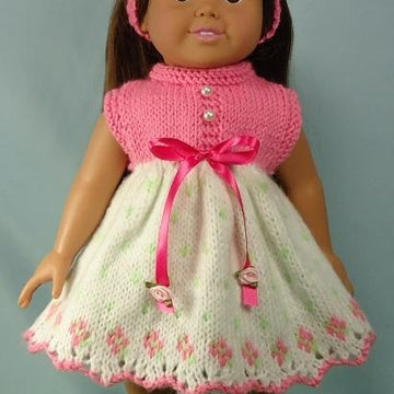 Easter Dresses, Knitting Patterns fit American Girl and other 18-Inch Dolls