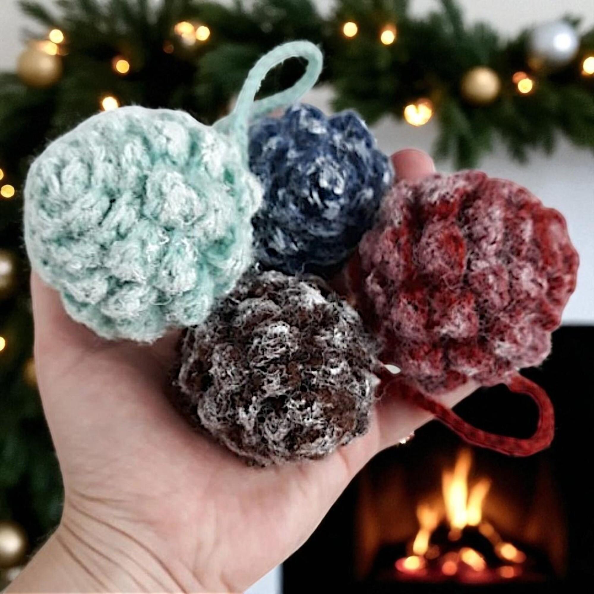 DIY Christmas Ornament: Pine Cone crochet Pattern (PDF File)