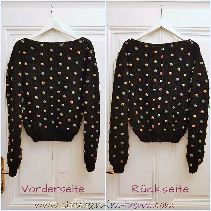 Crochet Pattern Sweater ConFetti #1 | Sideways Bobble Sweater + Video Guide PDF