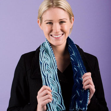 Reversible Braided Cable Scarf