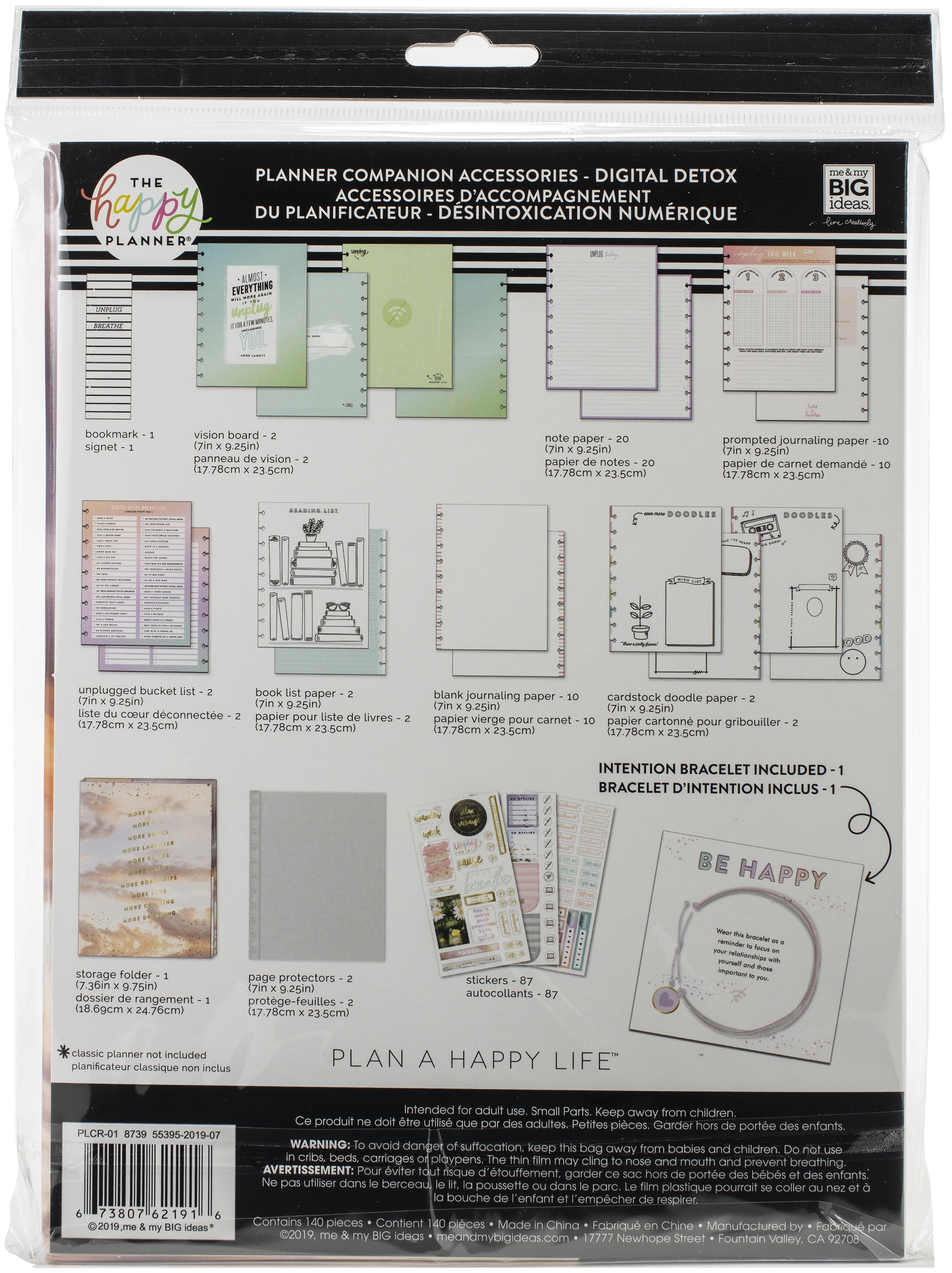 Happy Planner Classic Planner Companion Accessories - Digital Detox, 140/Pkg