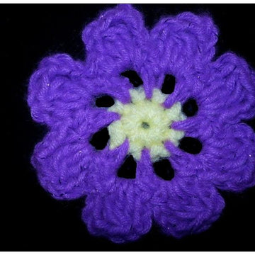 8 Petals Crochet Flower Pattern Applique Embellishment