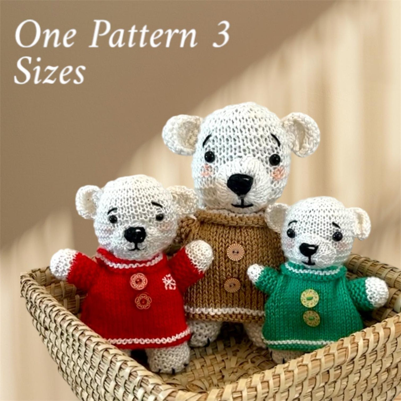 Teddy Bear / Polar Bear Knitting Pattern
