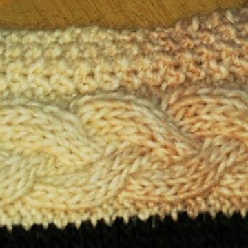 Cabled Cuff Christmas Stocking