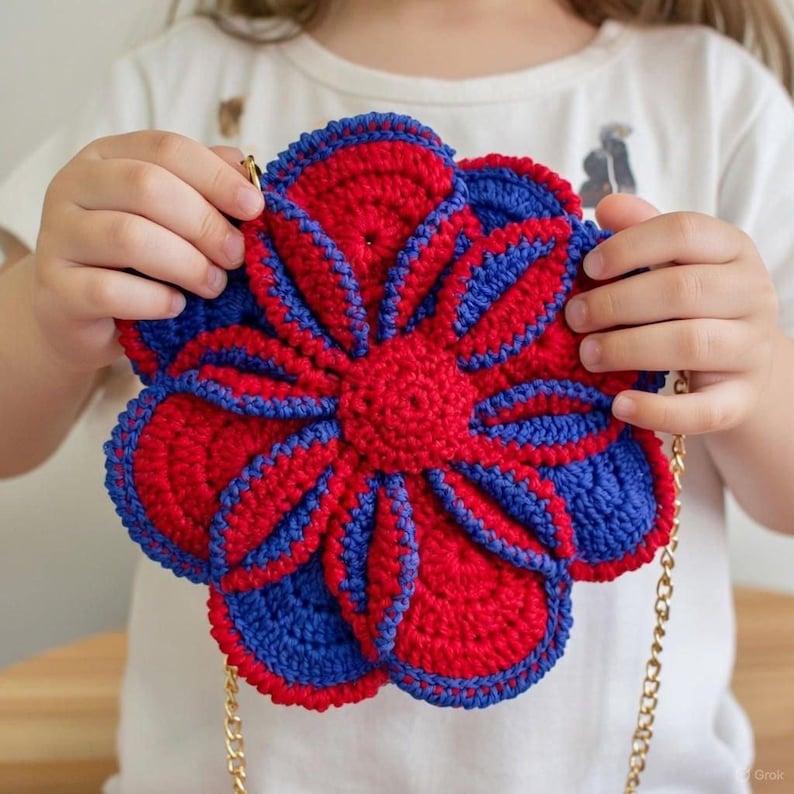 Crochet 3D Flower Bag Pattern – Layered Handbag PDF + Video Tutorial
