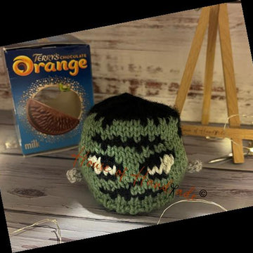 Green Monster Chocolate Orange Cover Knitting Pattern