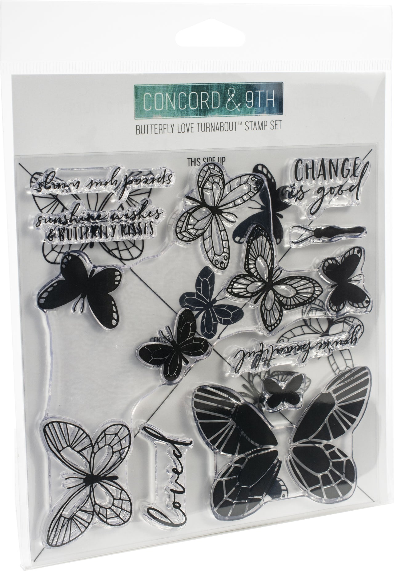 Concord & 9th Clear Stamps 6"X6" - Butterfly Love Turnabout