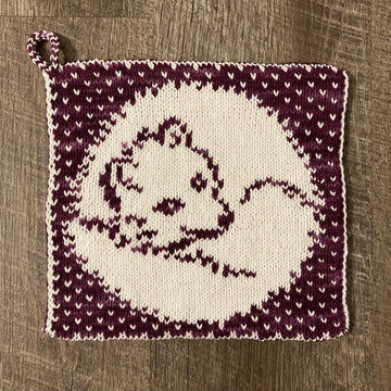 Winter Arctic Fox Potholder