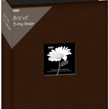 Pioneer 3-Ring Fabric Album 8.5"X11" - Brown