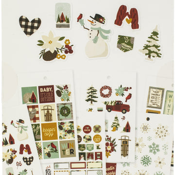 Simple Stories Winter Farmhouse Mini Sticker Tablet 362/Pkg - 600459