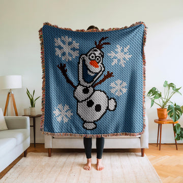Snowman Olaf C2C Crochet Blanket Pattern