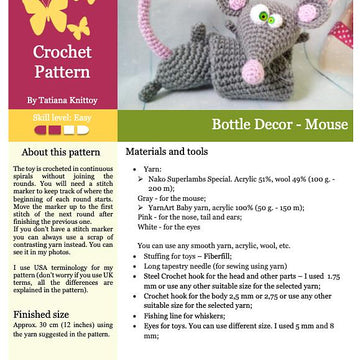 277 Mouse scarf for wine or champaing bottle