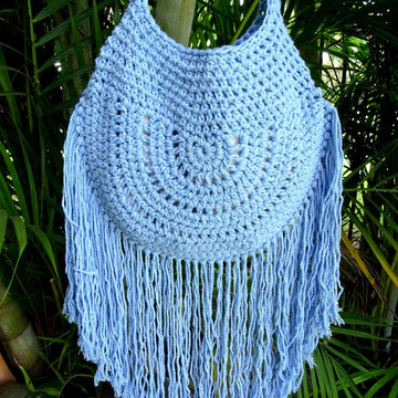 Crochet Boho Tassel Bag