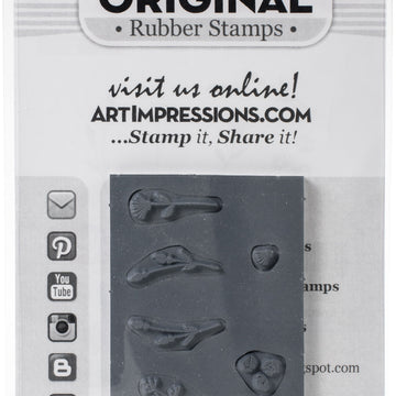 Art Impressions Watercolor Cling Rubber Stamps - WC Flower Set 4