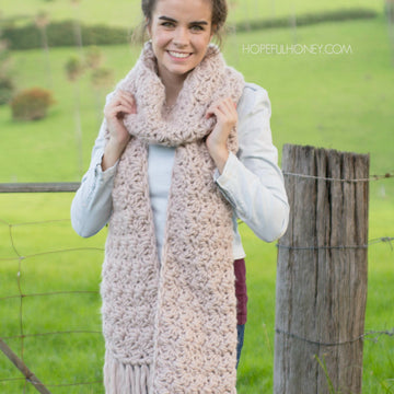 Woodrose Fringe Scarf