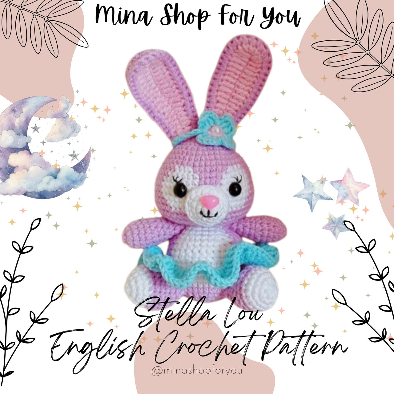 Stella Lou Crochet Pattern: 7-inch Amigurumi Rabbit (English PDF)