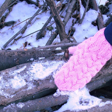 Strawberry Fluff Mitts or Mittens