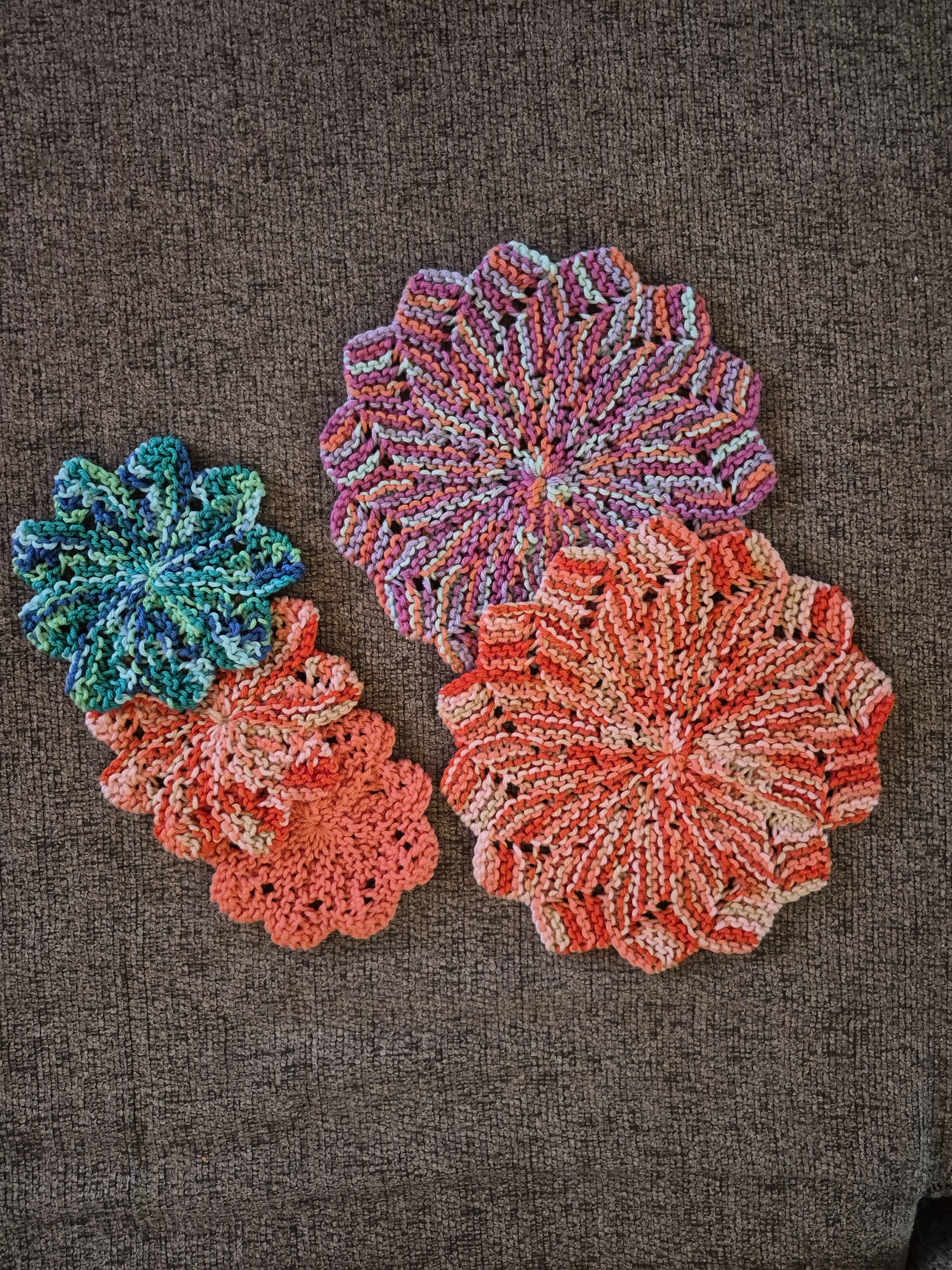 Petal Dishcloth and Coaster