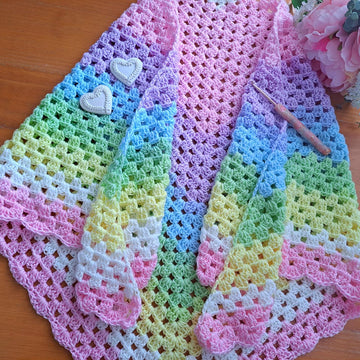 Crochet Vintage Pretty Prism Shawl Pattern/Tutorial
