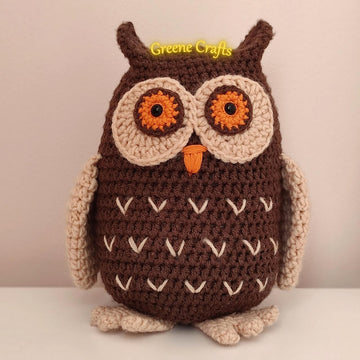 Forest Owl - Toy or Doorstop Crochet Pattern