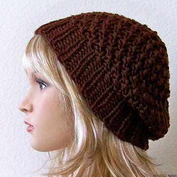 Knit Hat, Slouchy Beanie Hat