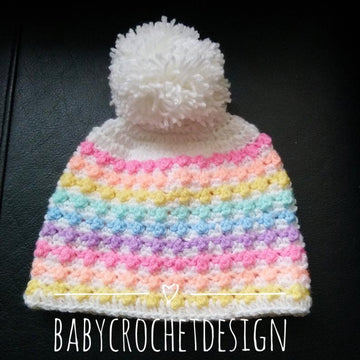 Rainbow Bobble Hat