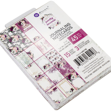 Prima Marketing Pretty Mosaic Journaling Cards 3"X4" 45/Pkg - 15 Designs/3 Each