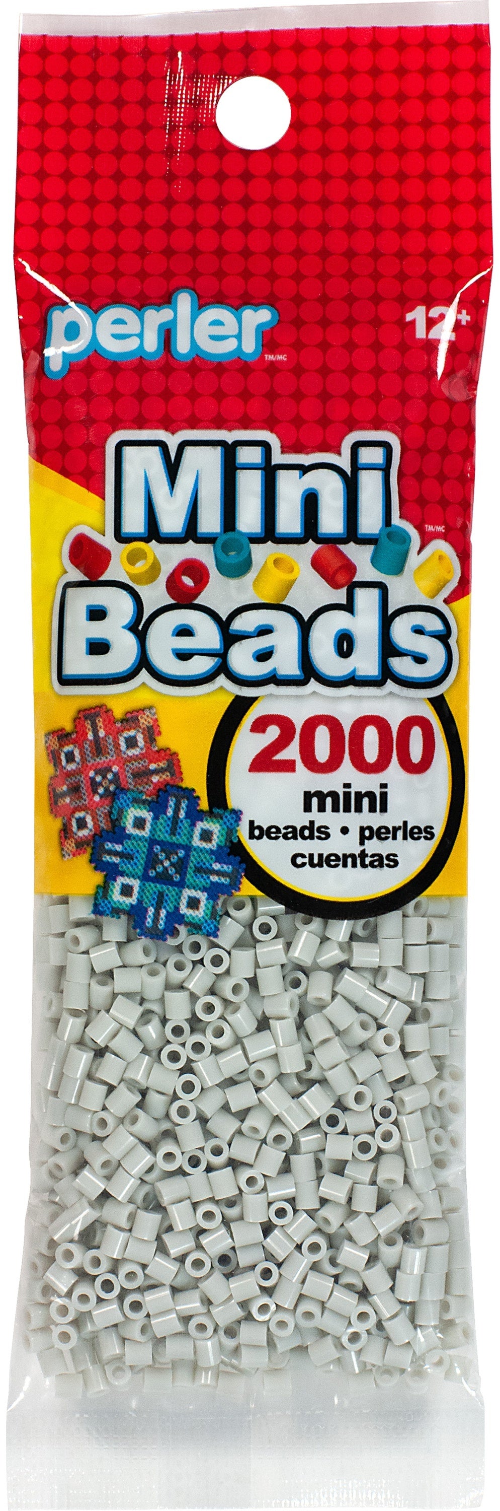 Perler Mini Perler Beads 2000/Pkg - Light Gray