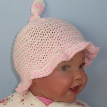 Baby Simple Stripe Topknot Sun Hat