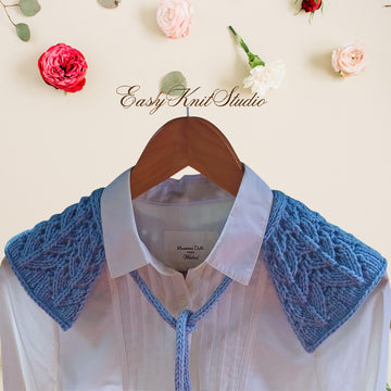 Woodland Lace Knit Collar -Neck Warmer Knitting Pattern