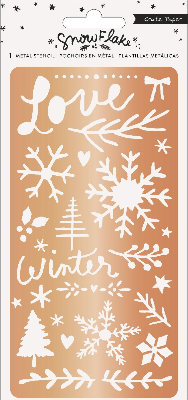 American Crafts Snowflake Metal Stencil - Copper