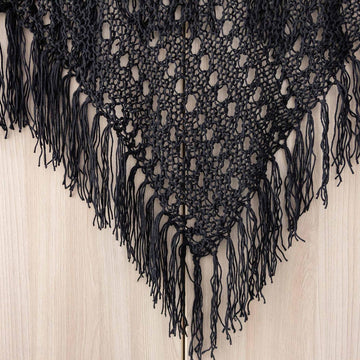 Knitting Pattern Summer Lace Tassels Poncho