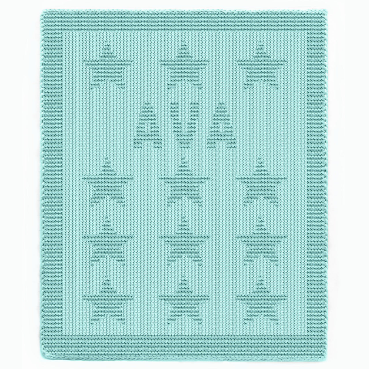 Ava custom name knit chunky newborn blanket Knit-Purl only knitting pattern
