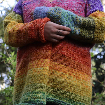 Rainbow Folk Cardigan