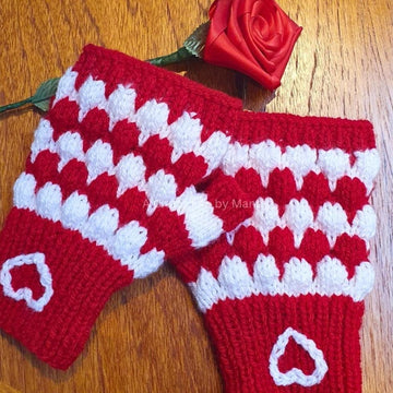 No1 Sweet Heart Fingerless Mittens