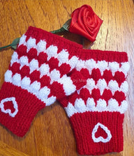 No1 Sweet Heart Fingerless Mittens